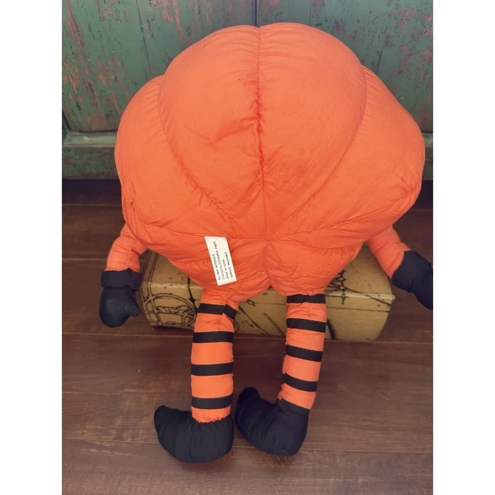 International Silver Co. - Pumpkin Jack-o-Lantern Stuffed Plush Toy Black Hat